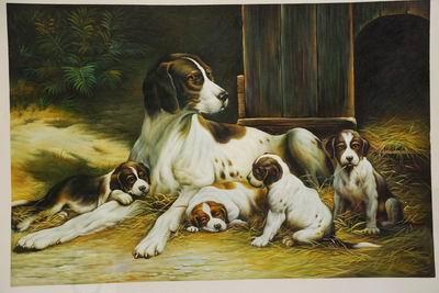 unknow artist Dogs 035 China oil painting art